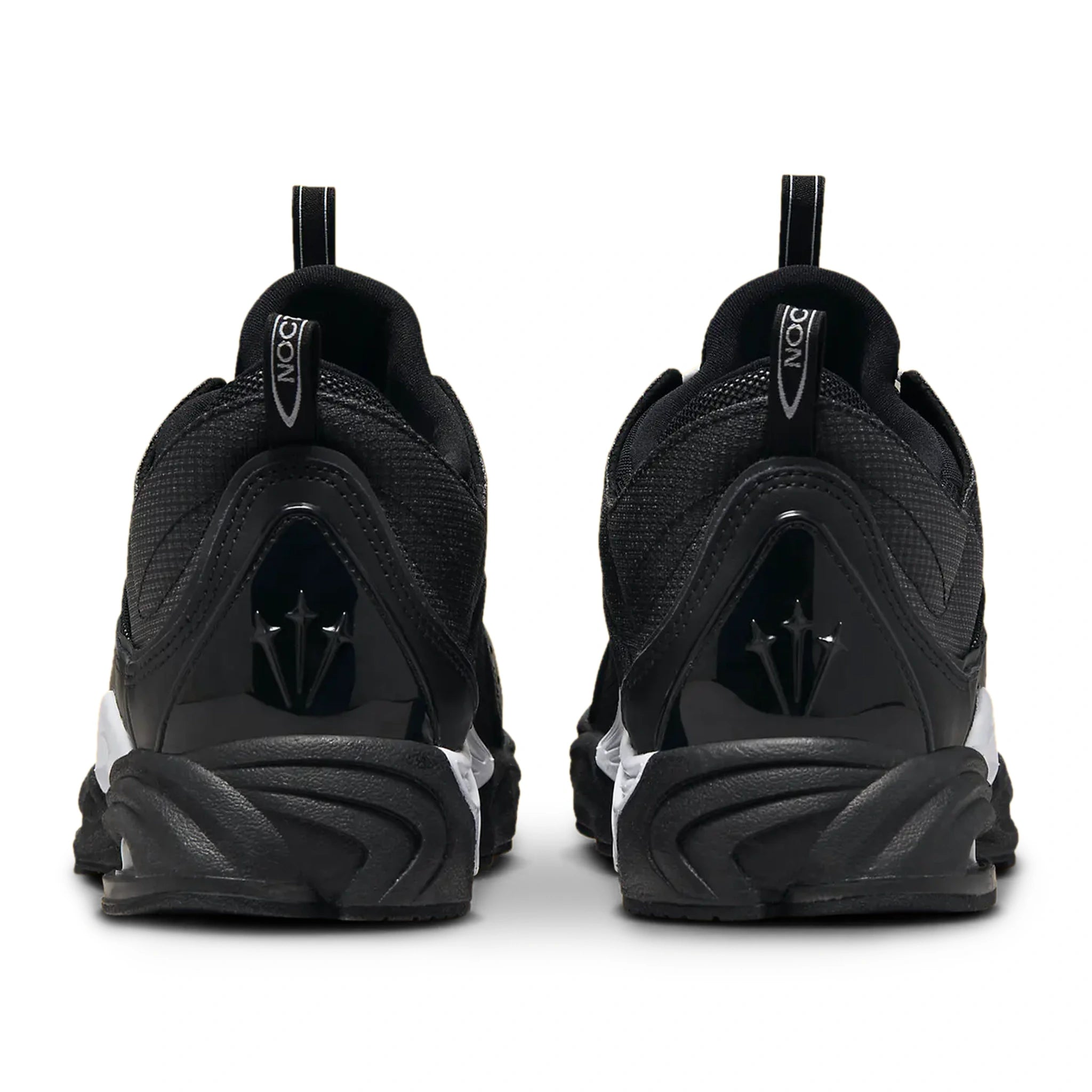 Heel view of Nike x NOCTA Air Zoom Drive Black White